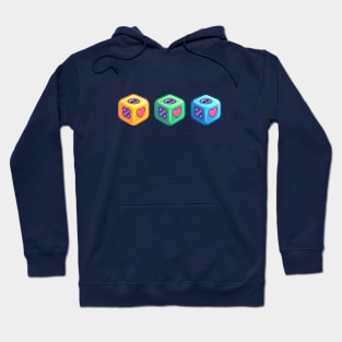 Three dice in a row Hoodie